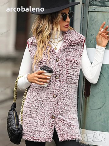 Дамска модна свободна жилетка без ръкави, 3цвята , снимка 8 - Жилетки - 42451050