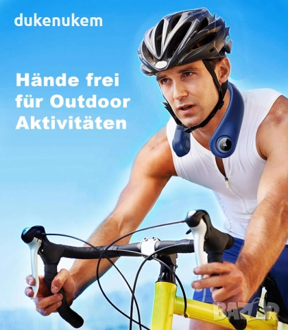 Преносим USB вентилатор за врат, 5 скорости, снимка 6 - Вентилатори - 52063068