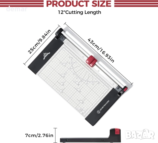 Ротационен тример за хартия JIELISI, до 10 листа, дължина на рязане 30 см, снимка 2 - Други - 51743895