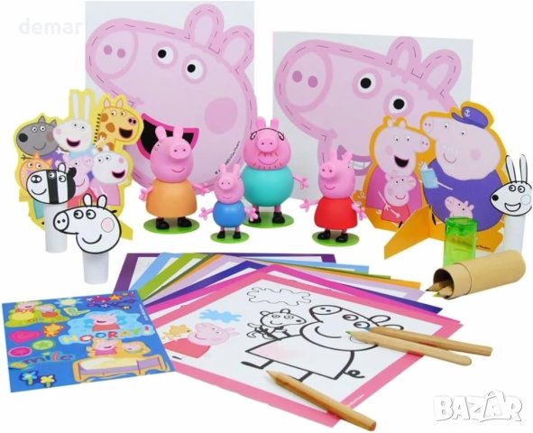 4 играчки фигурки на прасенцето Пепа Peppa pig + Изкуство и занаяти