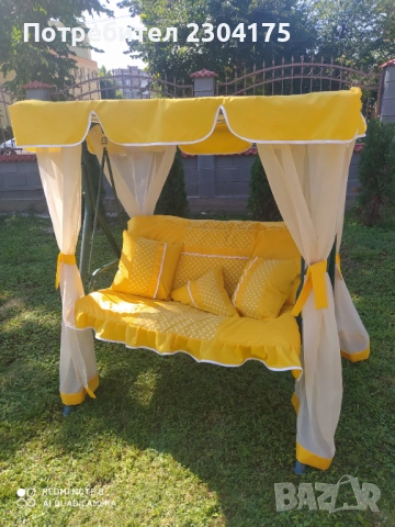 Комплект тапицерия за градинска люлка , снимка 2 - Градински мебели, декорация  - 53921515