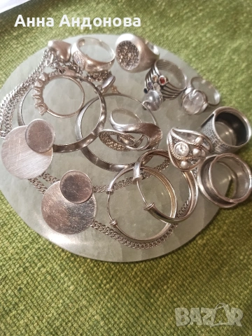 лот сребърни бижута 94 гр, снимка 3 - Други - 53898232