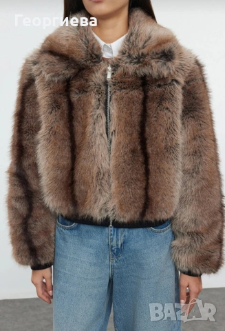 Дамско пухено якенце , снимка 4 - Якета - 53140348