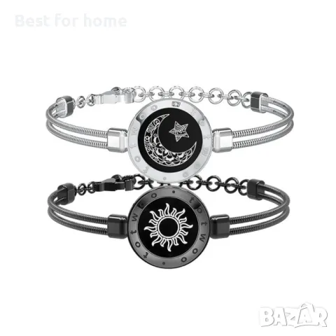 Светещи и вибриращи, умни гривни с Bluetooth с - Слънце и Луна Totwoo