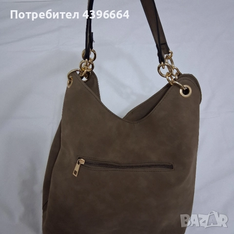 дамска чанта от обърната кожа(велур), снимка 4 - Чанти - 52301268