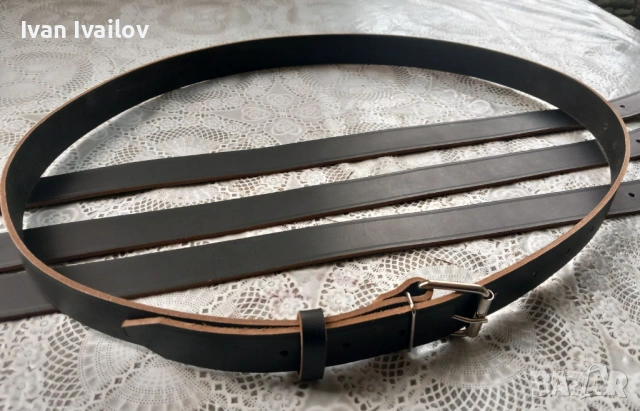 МАКСИ Мъжки колан (до 155 см) – ЕСТЕСТВЕНА КОЖА – Ръчна изработка