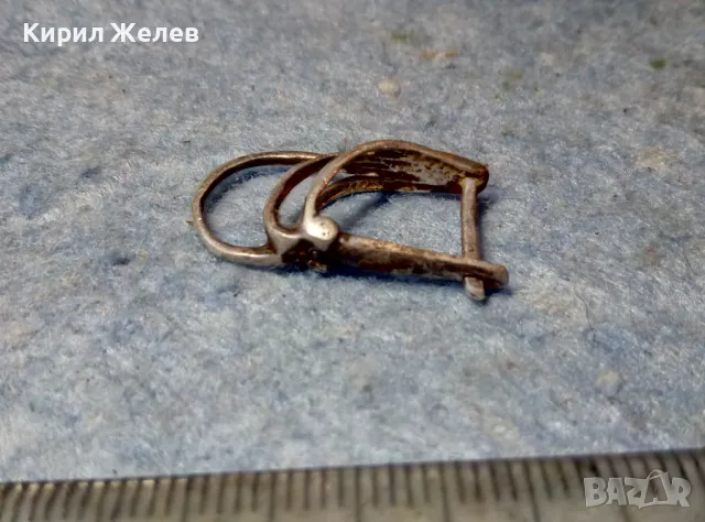 СТАРА АНГЛИЙСКИ ТИП ЗАКОПЧАВАНЕ АЖУРНА СРЕБЪРНА ОБЕЦА СРЕБРО 925 РЪЧНА АРТ ИЗРАБОТКА 38043, снимка 3 - Антикварни и старинни предмети - 49153748