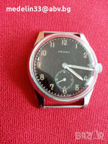 PRIORA Swiss Military Vintage 1930г. 17 rubis, механичен часовник, снимка 5 - Антикварни и старинни предмети - 42258234