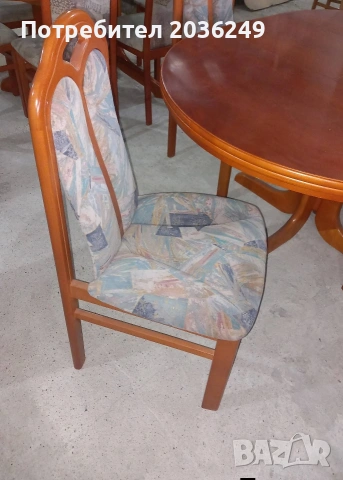 Комплект масивна разтегателна маса с 4 стола, снимка 3 - Маси - 53583486