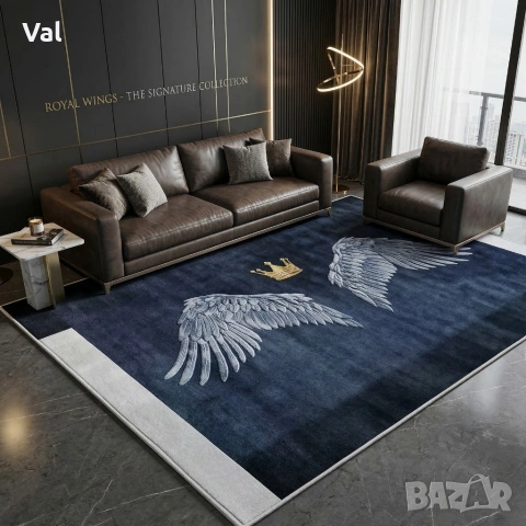 Модерен килим за хол 120х160см - Абстрактни дизайни и 3D ефект, Противоплъзгащ, снимка 2 - Килими - 53933943