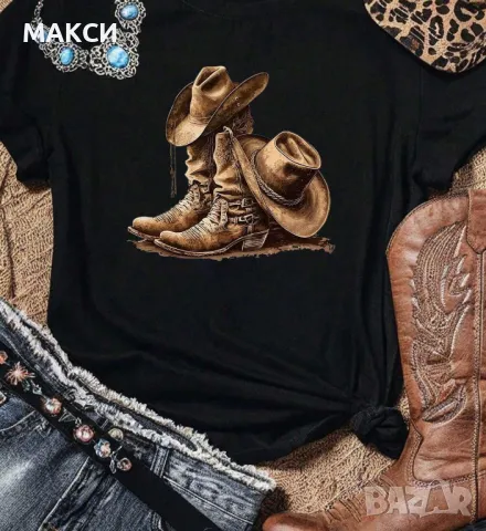 Макси силно еластична и мека тениска с модерна апликация в наситено черно, бяло и циклама, снимка 4 - Тениски - 48698093