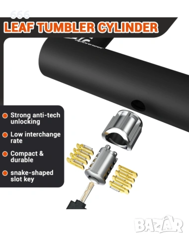 Sportneer U-образна ключалка за велосипед - 18 мм, снимка 8 - Части за велосипеди - 53277304