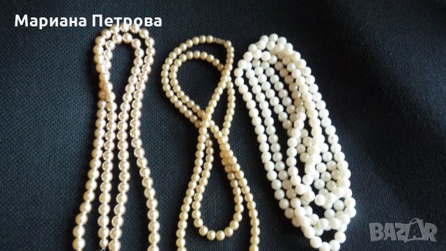 Американски перлени колиета - 2 вида и колие от малахит, снимка 2 - Колиета, медальони, синджири - 29612486