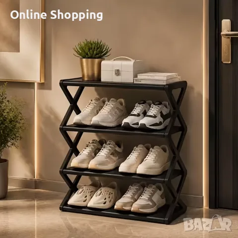 Етажерка на 4 нива за обувки, органайзер, стойка, Shoe Rack