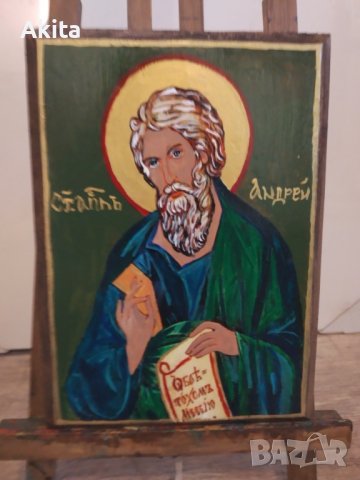 Икона на св. Андрей, снимка 4 - Икони - 36775957