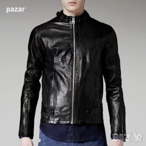 G-STAR RAW Chopper Leather Jacket Оригинално Кожено Яке S