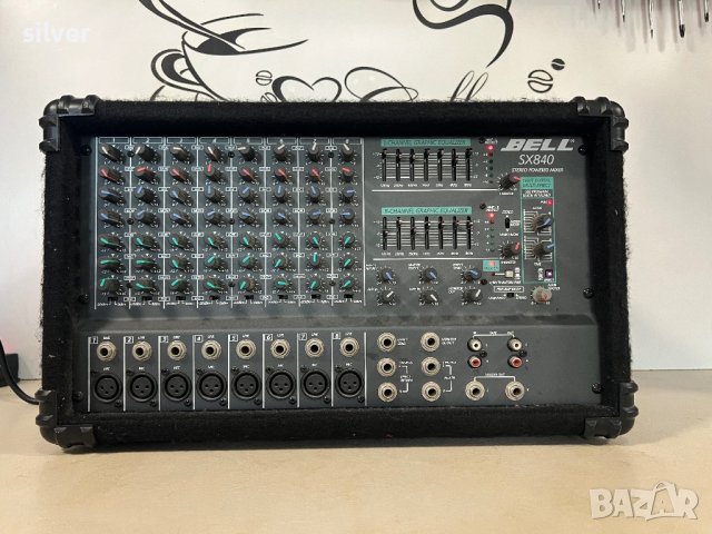 Усилвател миксер Bell SX840 Stereo Powered Mixer, снимка 2 - Ресийвъри, усилватели, смесителни пултове - 42725767