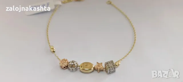 Нова-Златна гривна-3,06гр/14кр, снимка 4 - Гривни - 48892397