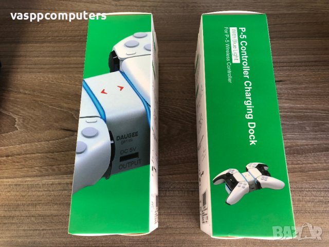 PS5 Докинг зарядна станция, двойна, НОВА, снимка 5 - Аксесоари - 36590885