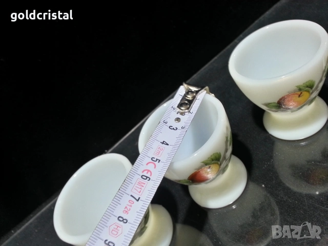 френски аркопал коктиери чашки за яйца , снимка 3 - Антикварни и старинни предмети - 52675100