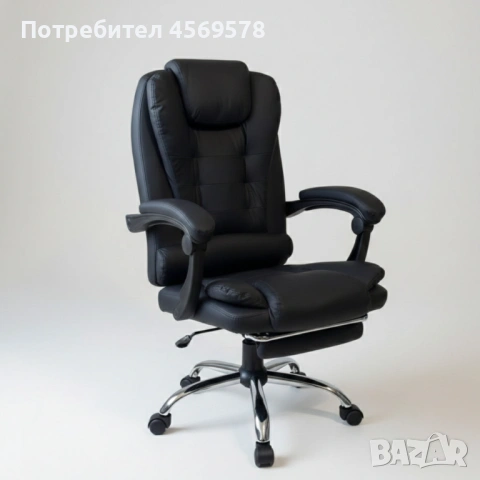 🌟ПРОМО-ЦЕНА! 🌟НОВ ПРОДУКТ!🌟🪑🌟Ергономичен офис стол с масаж и подложка за крака🌟, снимка 2 - Столове - 53189004