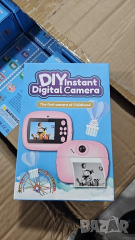 Детски фотоапарат с принтер   Детски Фотоапарат камера с незабавен печат и функции „Направи си сам“, снимка 3 - Образователни игри - 52736360