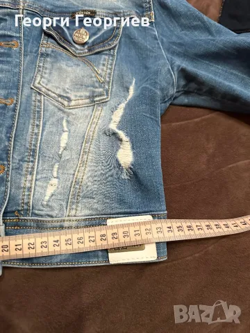 Уникално, късо, дънково яке, снимка 7 - Якета - 49518592