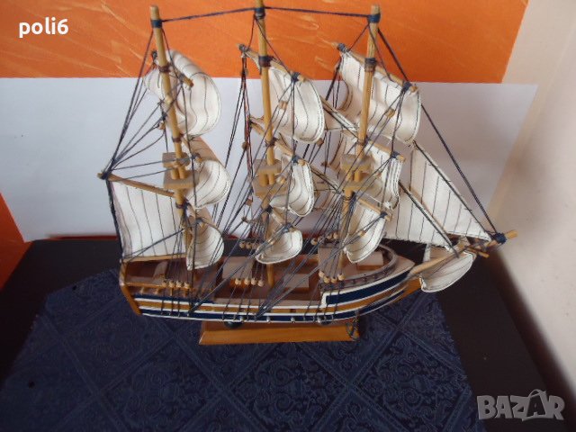 модел на ветроходен кораб, снимка 4 - Колекции - 42292699