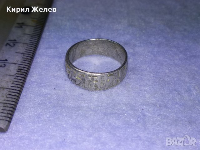 СТАР СРЕБЪРЕН ПРЪСТЕН с ГЕРМАНСКИ РУНИ СВАСТИКА и2 ПЕЧАТА За ВИСОКА ПРОБА СРЕБРО и На МАЙСТОРА 40538, снимка 7 - Антикварни и старинни предмети - 42762946