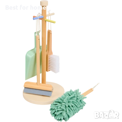 Детски дървен комплект за почистване Mini Matters – Еко играчка от 5 части