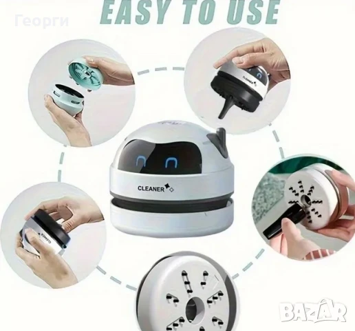 Преносима мини настолна вакумна прахосмукачка, снимка 7 - Прахосмукачки - 51065689