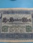 Райх банкнота - 100 марки 1910 година Германия зелен печат за колекция - 18896, снимка 5