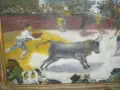Тореадори. Масло на платно . Стара испанска картина с изящна дървена рамка с размери от снимките, снимка 9