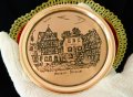Медна чиния,подложка с литография Стария Майнц. , снимка 2