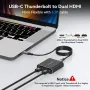 DGYBDFC USB C към двоен HDMI сплитер конвертор 4K@60Hz Type C към двоен HDMI адаптер, снимка 6