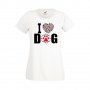 Дамска тениска Свети Валентин I Love Dog, снимка 3