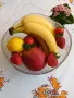 Арт стъклена купа -фруктиера, снимка 1