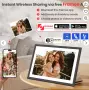 Frameo WiFi цифрова фоторамка, 10.1” електронна фоторамка с 1920x1200 FHD IPS сензорен екран , снимка 6