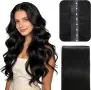 Екстеншъни YILITE Butterfly Weft от естествена коса, 35,56 см, 40 г, #1, снимка 1