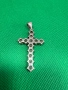 Масивен сребърен кръст с 12циркона. №7701, снимка 4
