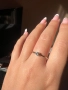 Златист тънък пръстен с блестящ диамант ❤️, снимка 5