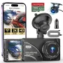 Dash Cam отпред и отзад, 2K, WiFi/БЕЗПЛАТНО ПРИЛОЖЕНИЕ, отпред 170°+140° отзад, снимка 1