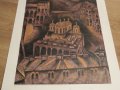 картина, Голяма Стара картина - Рилски Манастир - Елка Найденова Будинова 1977 г, снимка 3