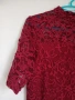 Дантелена блуза бордо, снимка 3