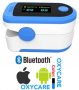 Bluetooth пулсов оксиметър, отчита пулс, сатурация(SpO2) и PI, съвместим с Андроид и iOS, снимка 1