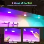 Нови 3 броя RGB LED спот лампи за шкаф/гардероб, дистанционно, 4 нива, таймер, снимка 2