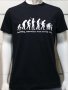 Нова мъжка тениска с трансферен печат Човешка еволюция в черен цвят, снимка 16