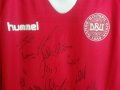 Дания оригинална тениска с автографи Denmark Hummel колекционерска футболна фланелка , снимка 3