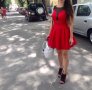 Червена рокля, снимка 1 - Рокли - 36692124