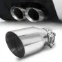 Спортен хромиран накрайник за ауспух 63mm до 102mm , снимка 1